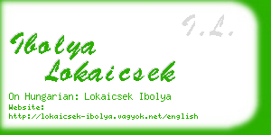 ibolya lokaicsek business card